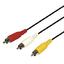 REXANT (17-0205) ШНУР 3 RCA - 3 RCA, ДЛИНА 5 МЕТРОВ, ЧЕРНЫЙ, вид основной