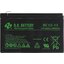 Аккумулятор для ИБП (батарея для UPS) B.B. Battery BC12-12 12В 12 Ач, вид спереди