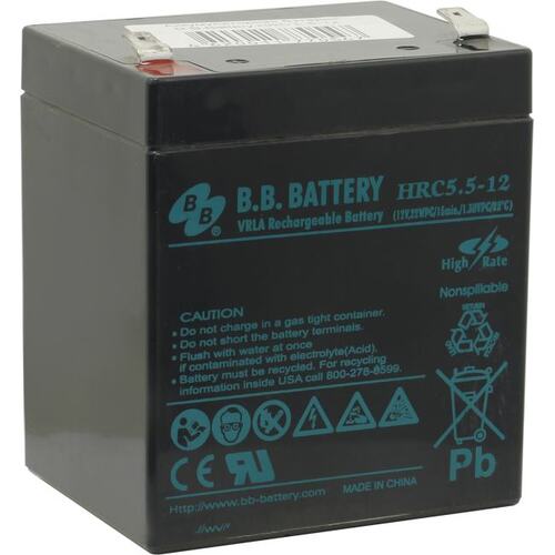 Аккумулятор для ИБП (батарея для UPS) B.B. Battery HRC 5.5-12 12В 5.5 Ач