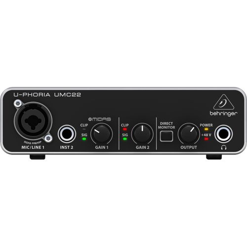 Аудиоинтерфейс USB 2.0 Behringer U-PHORIA Behringer UMC22