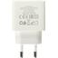 Зарядка USB-устройств от 220В BOROFONE BAS13A White USB Type C "мама" (20 Вт), вид сверху