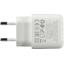 Зарядка USB-устройств от 220В BOROFONE BAS42A Set White USB Type A "мама" (18 Вт), вид сверху