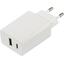 Зарядка USB-устройств от 220В BOROFONE BAS74A USB Type A "мама", USB Type C "мама" (20 Вт), вид основной