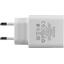 Зарядка USB-устройств от 220В BOROFONE BAS74A Set White USB Type A "мама" (10.5 Вт), вид сверху