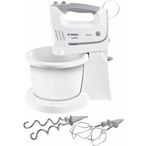 Миксер ручной Bosch MFQ36460S 450Вт белый/серый