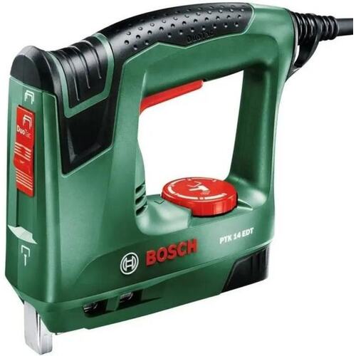 0603265520 Степлер электрический Bosch PTK 14 EDT скобы тип 53: 11.4мм 6-14мм гвозди тип 48: 14мм
