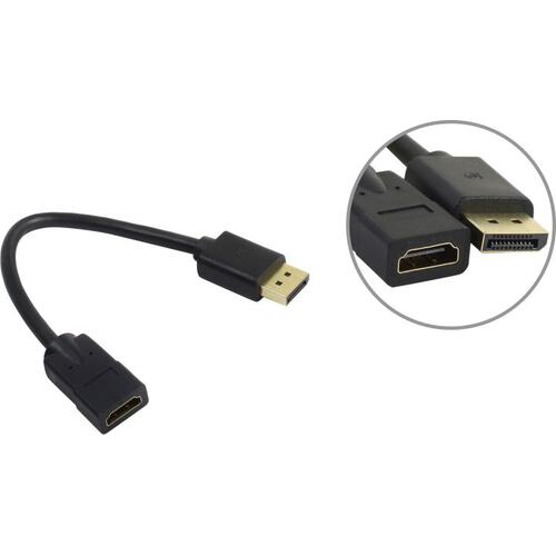 Переходник DisplayPort -> HDMI Buro BU-HDMI(F)-DP(M) 0.1 м.