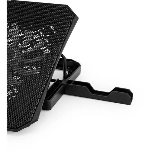 Подставка для ноутбука Buro BU-LCP150-B213 15"335x265x22мм 74.35дБ 1xUSB 2x 140ммFAN 480г металлическая сетка/пластик ч