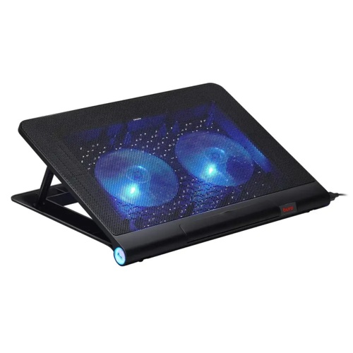 Подставка для ноутбука Buro BU-LCP170-B214 17"398x300x29мм 2xUSB 2x 140ммFAN 926г металлическая сетка/пластик черный