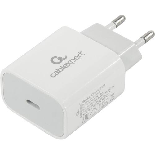 Зарядка USB-устройств от 220В Cablexpert MP3A-PC-44 USB Type C "мама" (20 Вт)