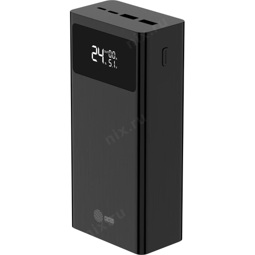 Мобильный аккумулятор Cactus CS-PBFSKA-30000 30000mAh 22.5W 4.5A USB-A/USB-C черный
