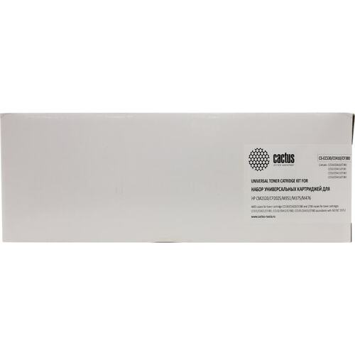 Картридж цветной (или контейнер с цветными чернилами) Cactus CS-CC530/CE410/CF380, 4 шт.