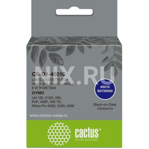 Кассета с лентой для печати этикеток Cactus CS-D1-45010