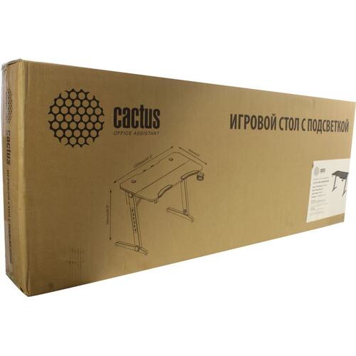 Стол компьютерный игровой Cactus CS-GTIZ-BK-CARBON-RGB