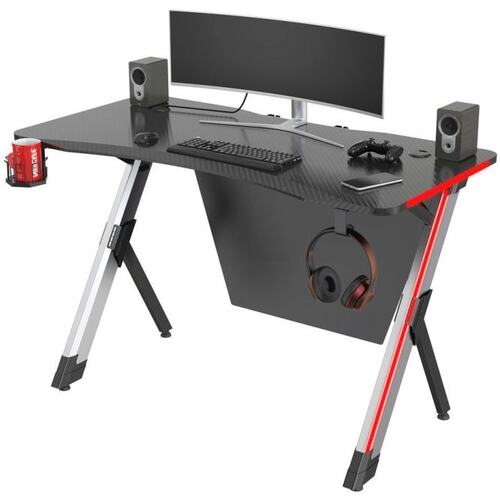 Стол компьютерный игровой Cactus CS-GTX-AL-CARBON-RED