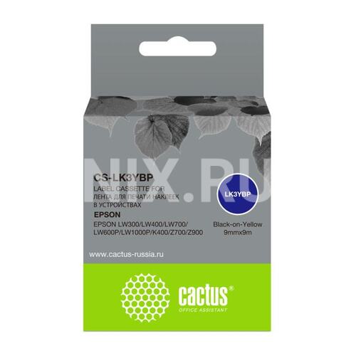 Кассета с лентой для печати этикеток Cactus CS-LK3YBP