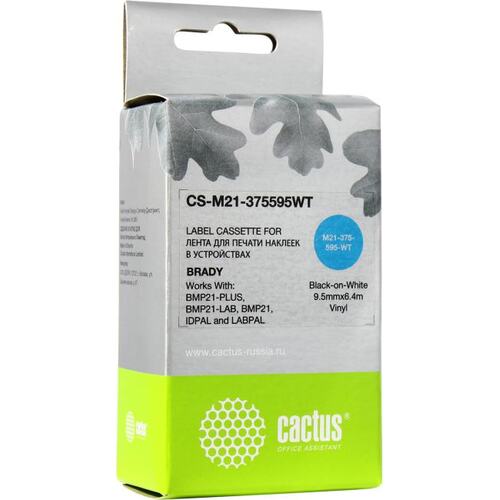 Кассета с лентой для печати этикеток Cactus CS-M21-375595WT
