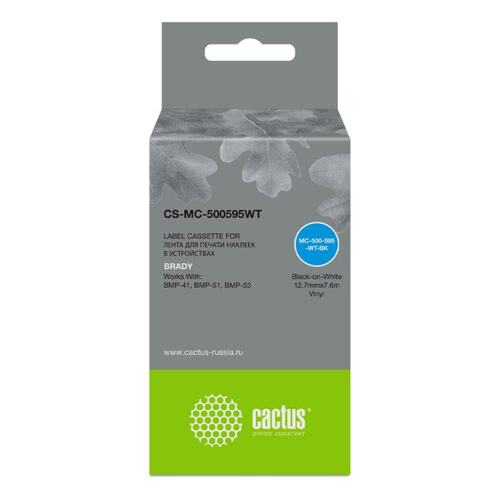 Кассета с лентой для печати этикеток Cactus CS-MC-500595WT