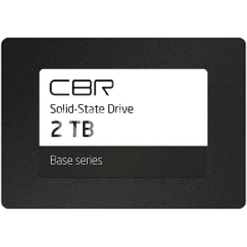 CBR SSD-002TB-2.5-BS24b,SSD-,серия "Base",2048 GB,2.5",SATA III 6 Gbit/s,3D TLC NAND,R/W up to 550/500 MB/s,TBW (TB) 10
