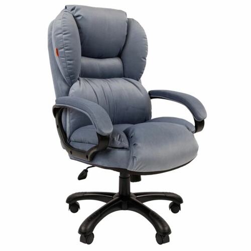 00-07127975 Кресло Chairman Home 434 Россия ткань Т-71 голубое (черный пластик)