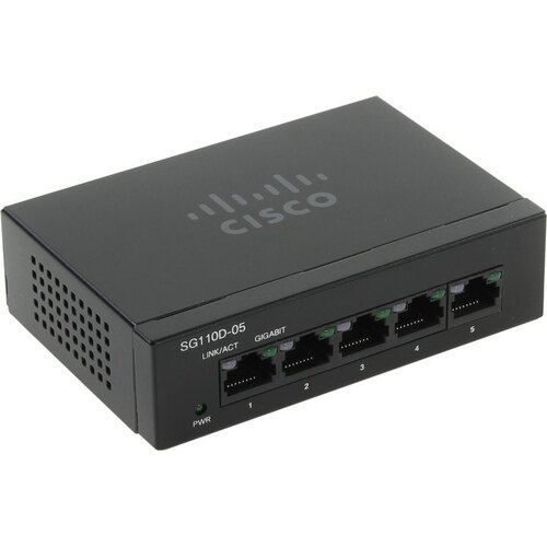 Cisco <SG110D-05> Неуправляемый коммутатор (5 x 1 Гбит/с)