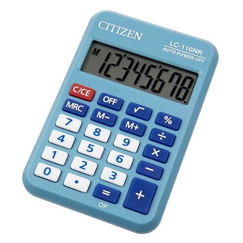 Калькулятор карманный Citizen Cool4School LC-110NRBL голубой 8-разр.