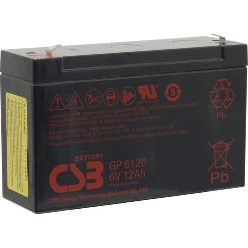 Аккумулятор для ИБП (батарея для UPS) CSB GP 6120 6В 12 Ач