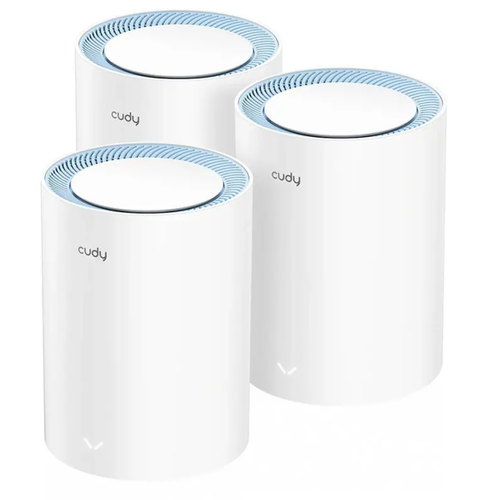 Cudy M1200(3-Pack) Wi-Fi Mesh-система/ AC1200 Wi-Fi Mesh Solution 3-Pack, Chipset MediaTek, Dual-Band, 867Mbps at 5GHz