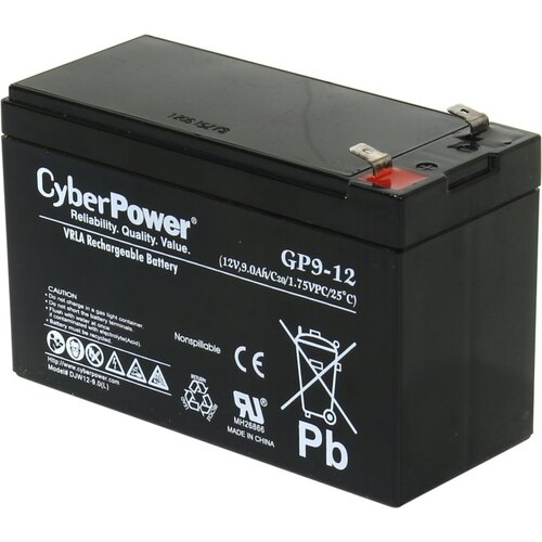 Аккумулятор для ИБП (батарея для UPS) CyberPower DJW12-9.0(L) 12В 9 Ач