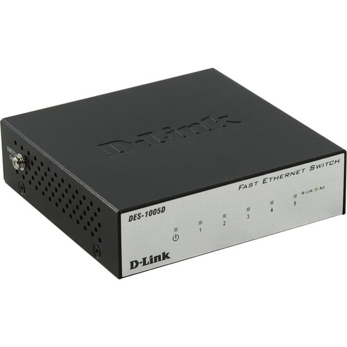 D-Link <DES-1005D/O2A> Неуправляемый коммутатор (5 x 100 Мбит/с)