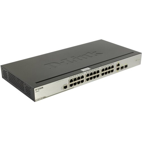 D-Link <DES-3200-26> Управляемый коммутатор (2 x 1 Гбит/с + 24 x 100 Мбит/с, 2 x SFP)