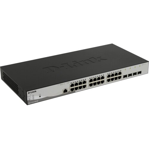 D-Link <DGS-1210-28P/ME /B1A> Управляемый коммутатор (24 x 1 Гбит/с, 4 x SFP, 24 порта IEEE 802.3at (PoE+))