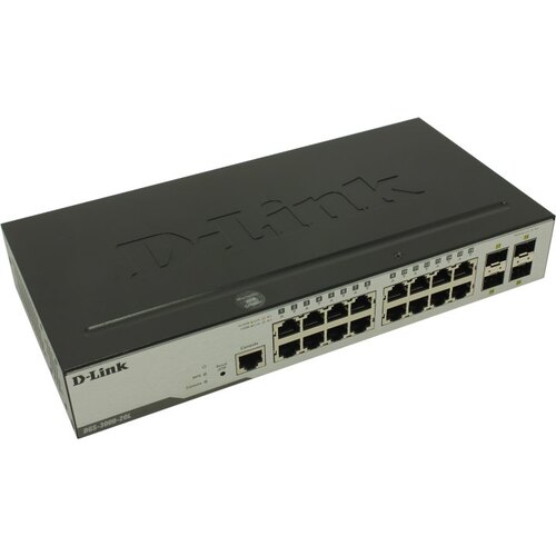 D-Link <DGS-3000-20L/B1A> Управляемый коммутатор (16 x 1 Гбит/с, 4 x SFP)