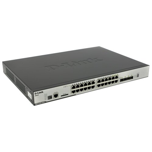 D-Link <DGS-3120-24PC> Управляемый коммутатор (24 x 1 Гбит/с, 4 x SFP, 24 порта IEEE 802.3at (PoE+))