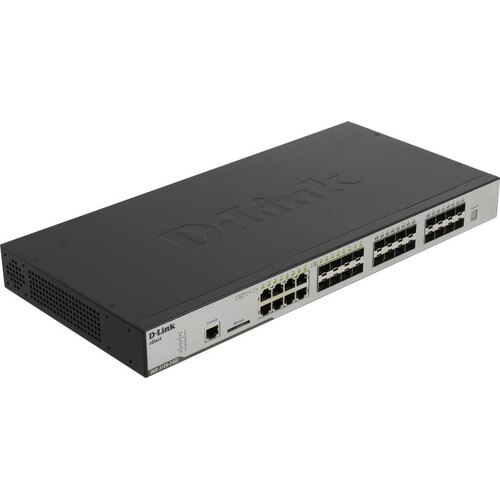 D-Link <DGS-3120-24SC/DC /B1A> Управляемый коммутатор (8 x 1 Гбит/с, 24 x SFP)