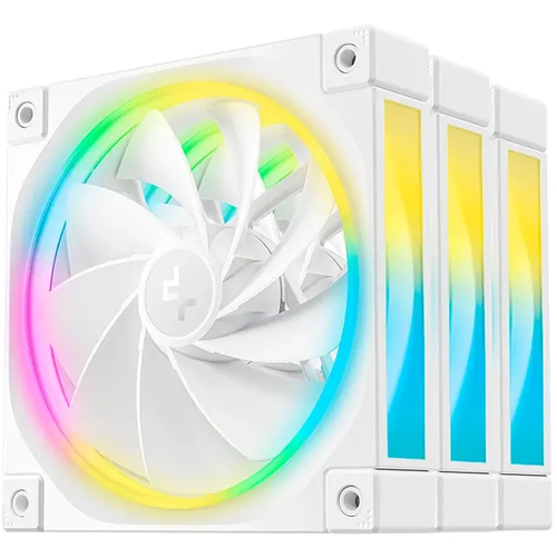 Вентилятор DEEPCOOL FL12R WH-3 IN 1 120x120x25мм (PWM, ARGB, белый, 500-2150об/мин) Color BOX