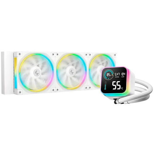 СВО DEEPCOOL LQ360 WH (TDP 300W, ARGB Lighting, Anti-Leak edition, PWM, TRIPLE FAN, белый) RET