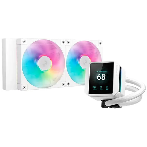 СВО DEEPCOOL MYSTIQUE 240 WH ARGB (TDP 250W, ARGB Lighting, Anti-Leak edition, PWM, DUAL FAN, белый) RET