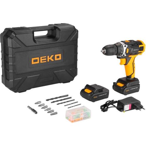 Дрель-шуруповерт Deko DKCD12FU-Li Advanced аккум. патрон:быстрозажимной (кейс в комплекте) (063-4132)