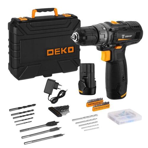 Дрель-шуруповерт Deko GCD12DU3 Set5 аккум. патрон:быстрозажимной (кейс в комплекте) (063-4148)