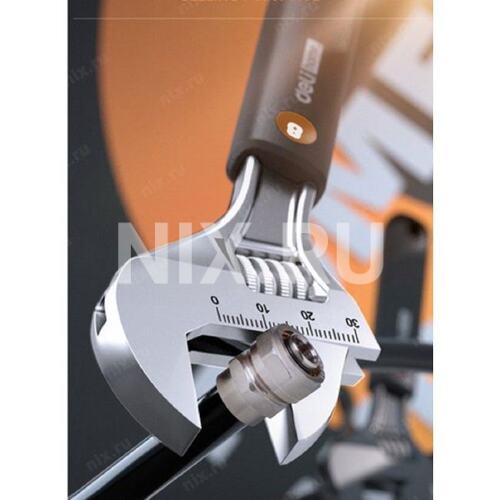 HT1508C Deli Разводной ключ Home Series Gray 200мм, эксклюзивный дизайн, рукоятка - высококачественный софттач пластик