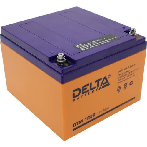 Аккумулятор для ИБП (батарея для UPS) Delta DTM 1226 12В 26 Ач