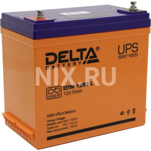 Аккумулятор для ИБП (батарея для UPS) Delta DTM 1255 L 12В 55 Ач
