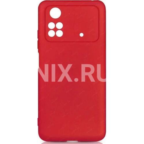 Чехол DF poCase-03 красный для Poco M4 Pro