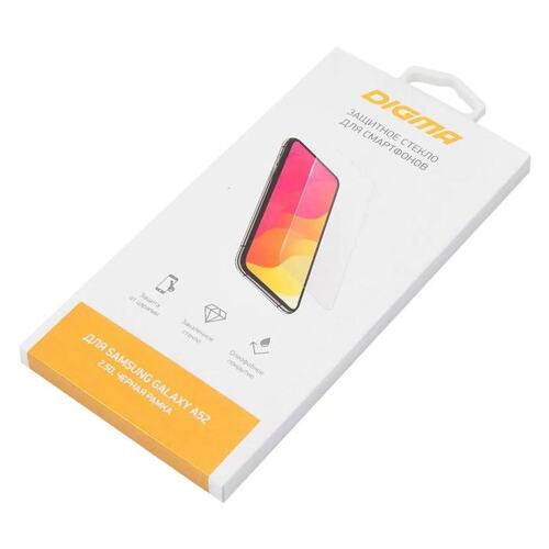 Защитное стекло для экрана Digma DGG2SAA52A 2.5D черный для Samsung Galaxy A52 2.5D 1шт.
