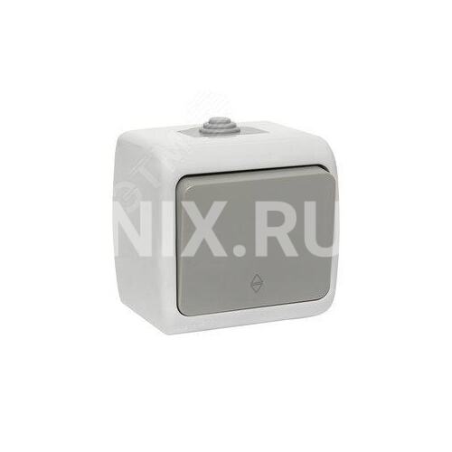 EKF EFV10-025-30-54 Выключатель Мурманск проходной 1-клавишный 10А IP54 серый (EFV10-025-30-54)