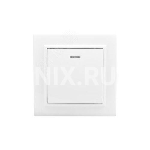 EKF ERV10-121-10 Выключатель Минск 1-клавишный СП с индикатором 10А белый Basic (ERV10-121-10)