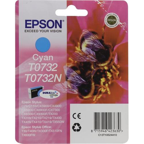 Картридж цветной (или контейнер с цветными чернилами) Epson T0732 (голубой)