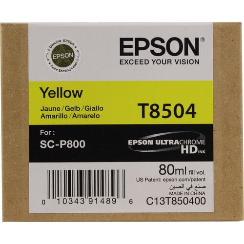 Картридж цветной (или контейнер с цветными чернилами) Epson T8504 (желтый)