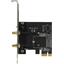Переходник для установки WiFi/BT адаптеров Espada EM201B PCI Express, вид сверху